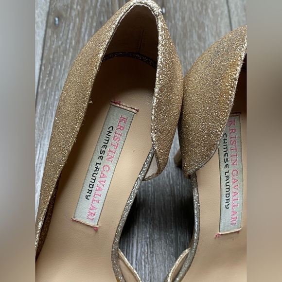 Chinese Laundry By Kristin Cavallari Formal Pointed Toe Heel Sparkly Gold Silver - Picture 16 of 16